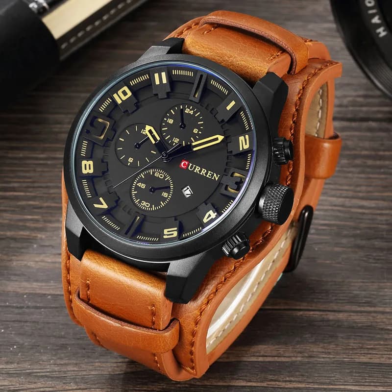 New Watches CURREN Luxury Brand Men Watch Leather Strap Fashion Quartz-Watch Casual Sports Wristwatch Date Clock Relojes 8225 - 5