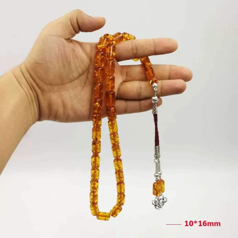 لون كهرمان رانتج سبحة جديد tasbih سبحة كهرمان مستكة مسبحة رجالي مع شرابة مميزه هدية ل عيد الاضحي أساور - 6
