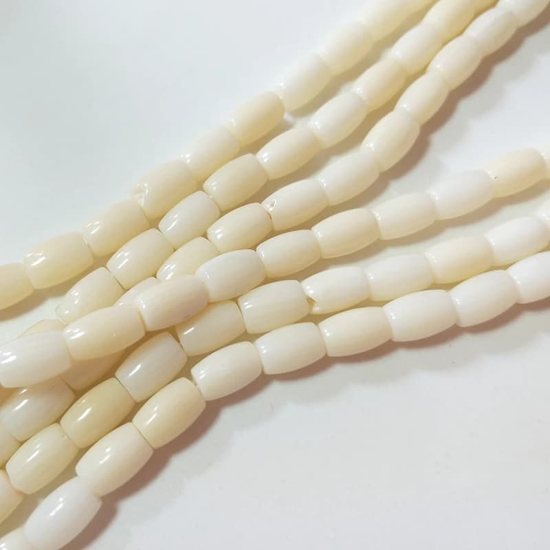 2025 New 5*8MM 20pieces/bag Natural White Coral Oval Shape Beads for DIY Necklace Bracelet Jewelry Making Accessories - 2