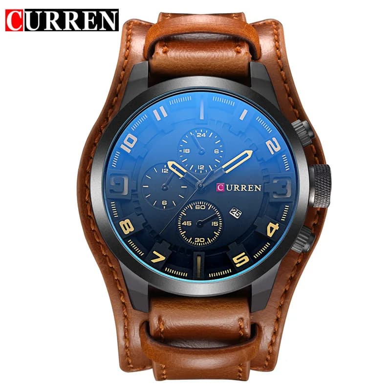 New Watches CURREN Luxury Brand Men Watch Leather Strap Fashion Quartz-Watch Casual Sports Wristwatch Date Clock Relojes 8225 - 2
