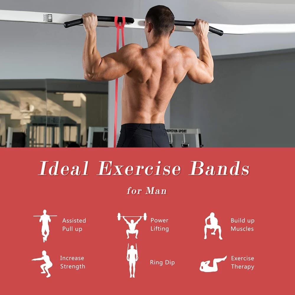 Fitness Rubber Resistance Bands Set Heavy Duty Pull Up Band Yoga Workout Strength Training Elastic Bands Loop Expander Equipment - 3