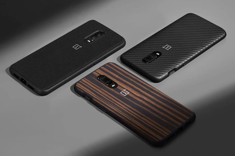 100% Official Oneplus 6T Back Case Original bespoke Silicone Sandstone Nylon Karbon Bumper Leather Flip Cover - 3