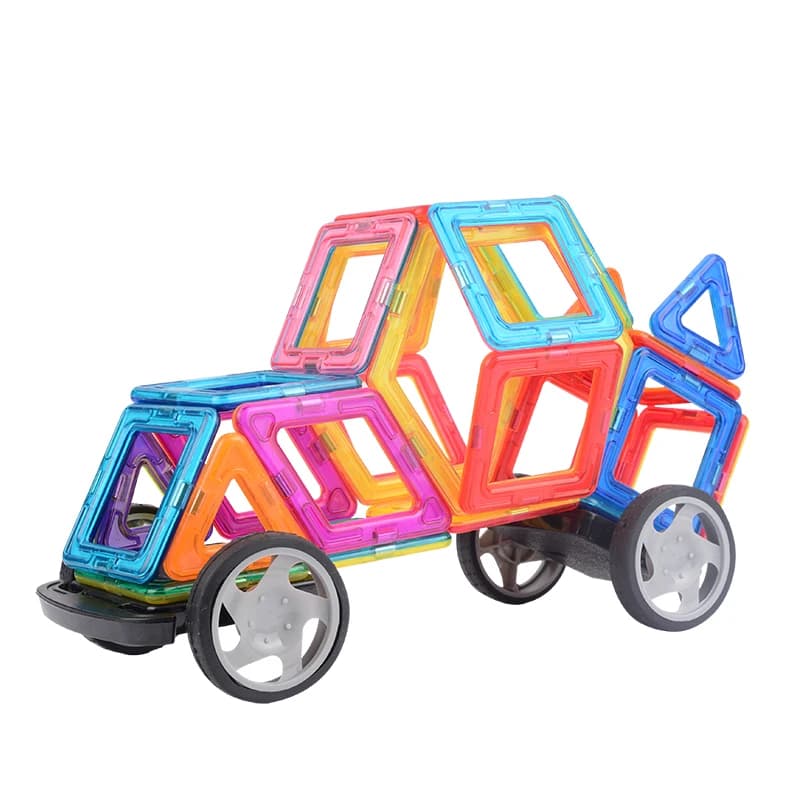 VINEDI مكعبات مغناطيسية كبيرة الحجم مجموعة مصمم مغناطيسي نموذج ولعبة بناء مغناطيسية ألعاب تعليمية للأطفال - 6