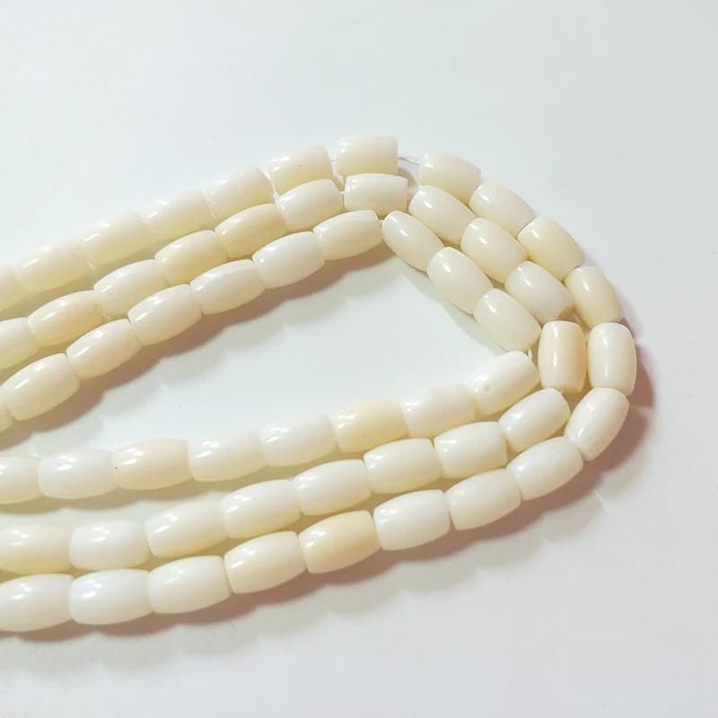 2025 New 5*8MM 20pieces/bag Natural White Coral Oval Shape Beads for DIY Necklace Bracelet Jewelry Making Accessories - 4