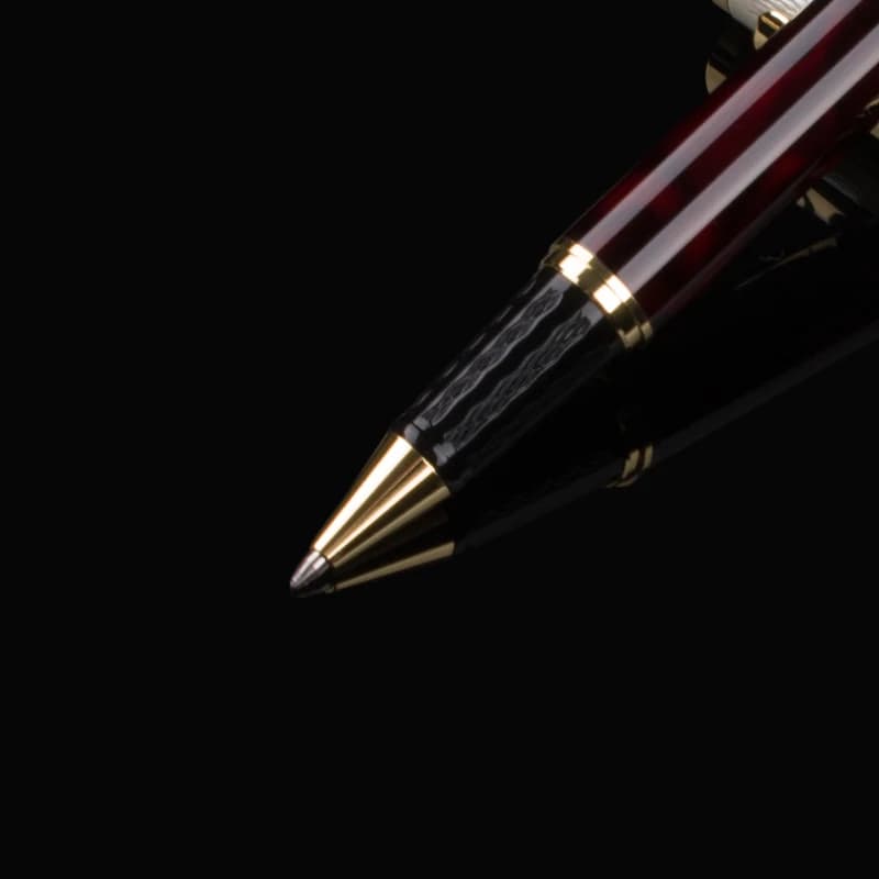 DIKA WEN 821 Luxury black red and silver Stainless Business office  roller ball pen  New - 4