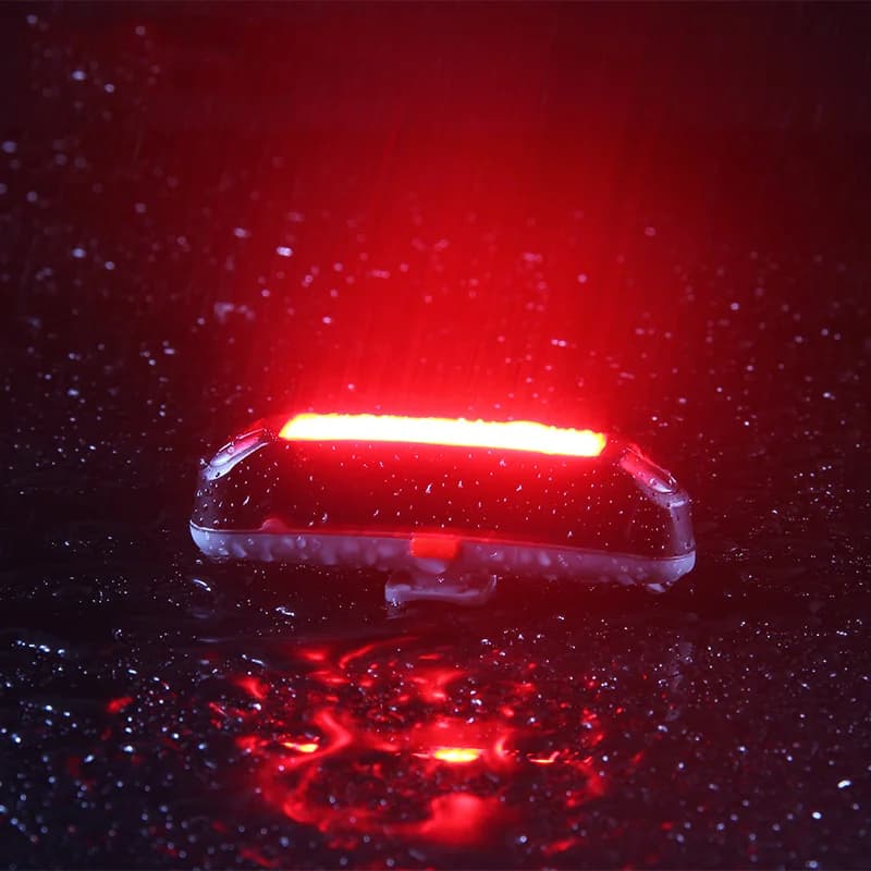 ضوء خلفي للدراجة من ROCKBROS، مقاوم للماء، ضوء LED، قابل لإعادة الشحن عبر USB، ضوء خلفي للسلامة، إضاءة تحذير للركوب، ضوء سرج دراجة - 4