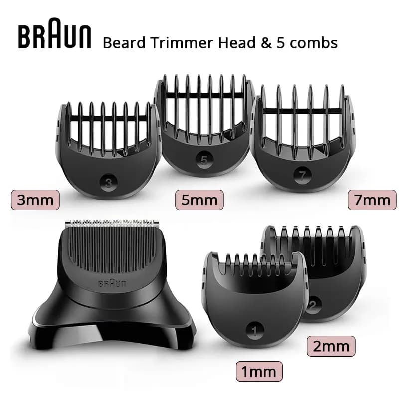 Braun 32B Shaver Head Foil Cutter Cassette Black Men's Electric Shaver Replacement Blade for 3000s 3010s 3040s 3050cc 3070cc - 5