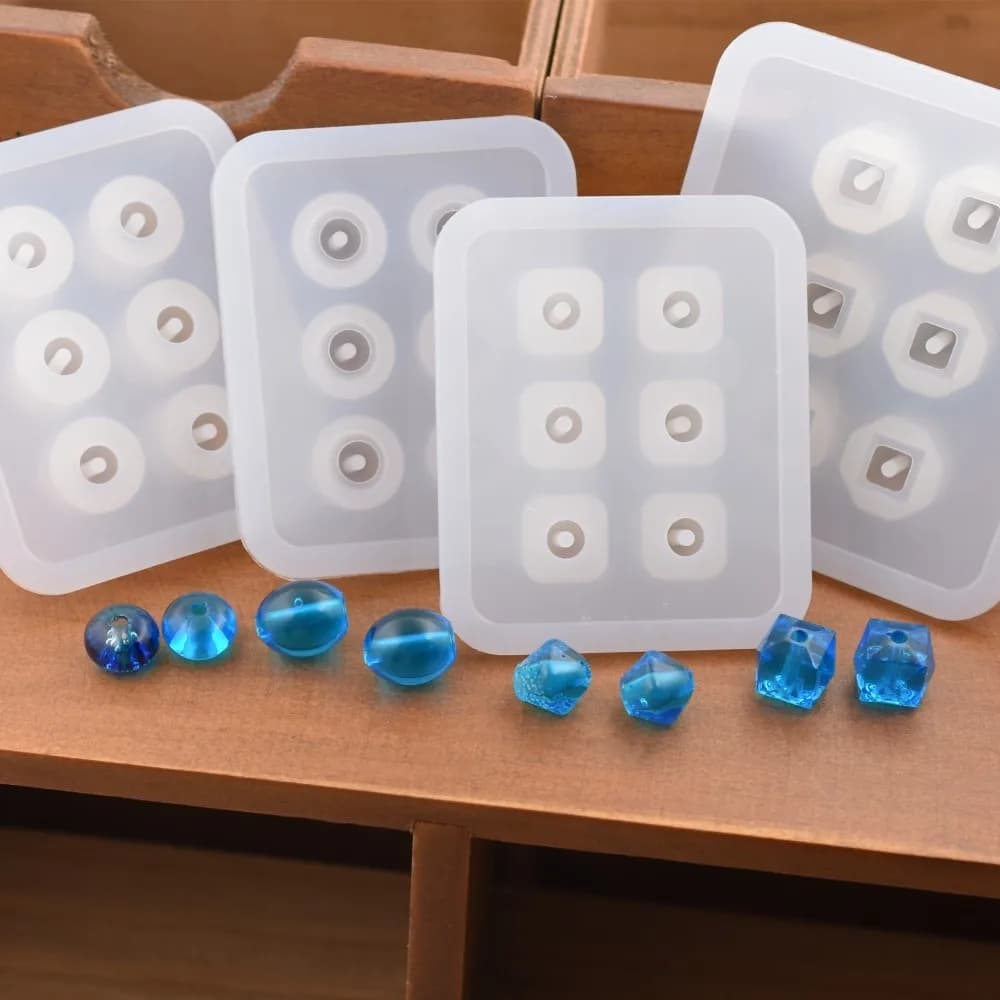 SNASAN Silicone Mold For Jewelry Beads 9mm12mm 16mm Cube Ball 6 Compartment Epoxy Resin Silicone Mould Handmade DIY Material - 3
