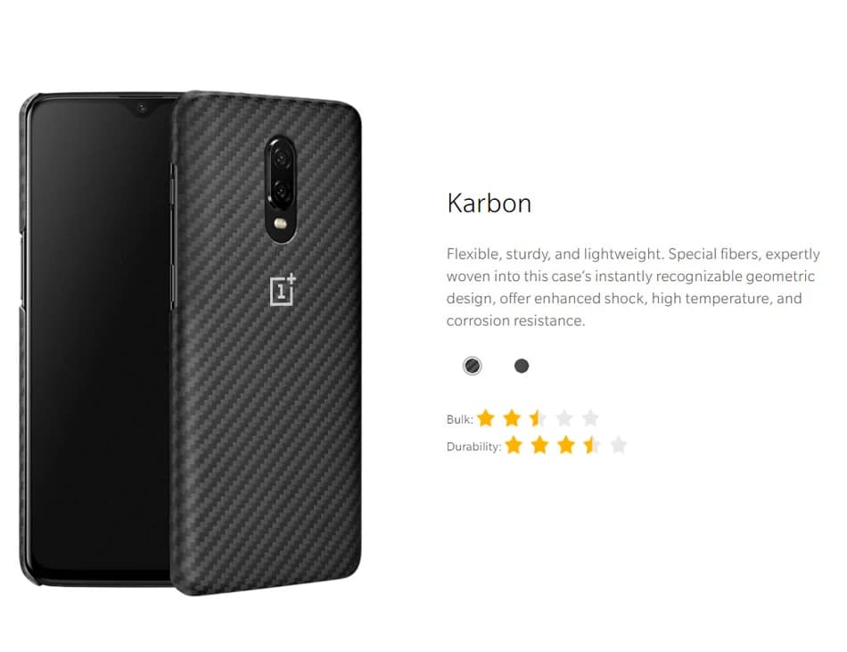 100% Official Oneplus 6T Back Case Original bespoke Silicone Sandstone Nylon Karbon Bumper Leather Flip Cover - 2