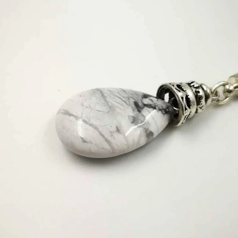 تسبيح حجر هولوليت طبيعي تركواز مسبحة إسلامية مسلم 33 66 99 سبحة صلاة إكسسوارات عصرية عربية هدية العيد - 5