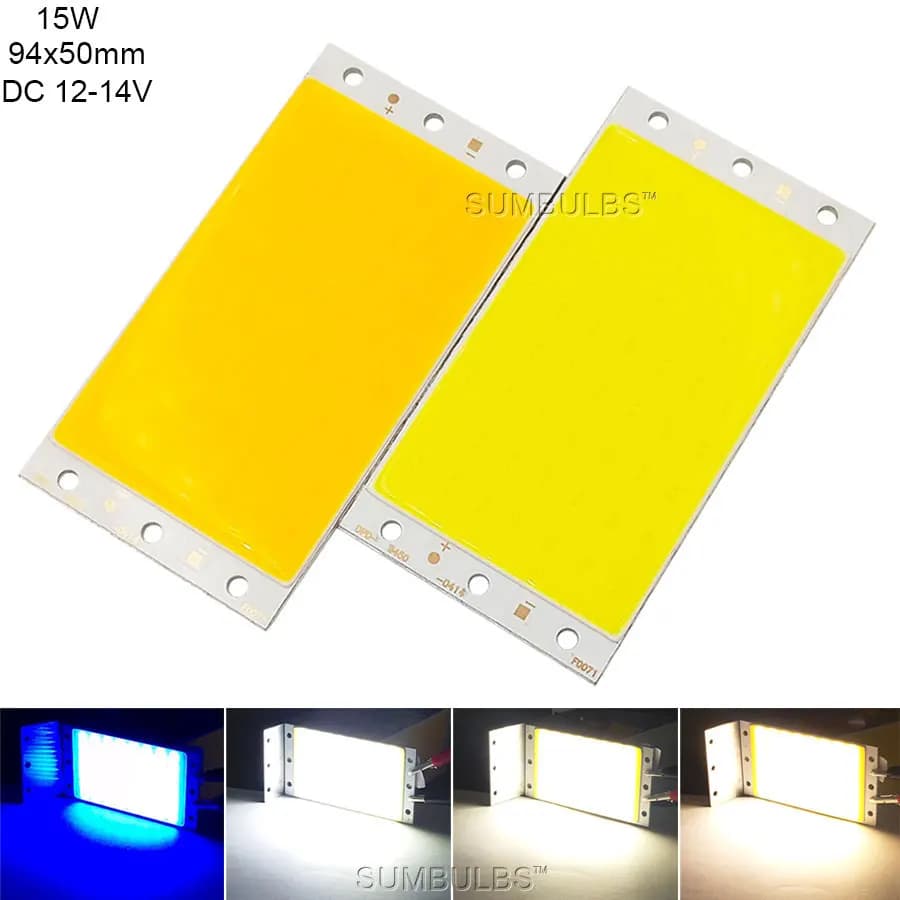 1 واط-50 واط COB LED، شريط إضاءة، دافئ، طبيعي، أبيض نقي، أزرق، أحمر، مصفوفة LED، بار، رقاقة، إضاءة DIY، داخلية وخارجية - 3