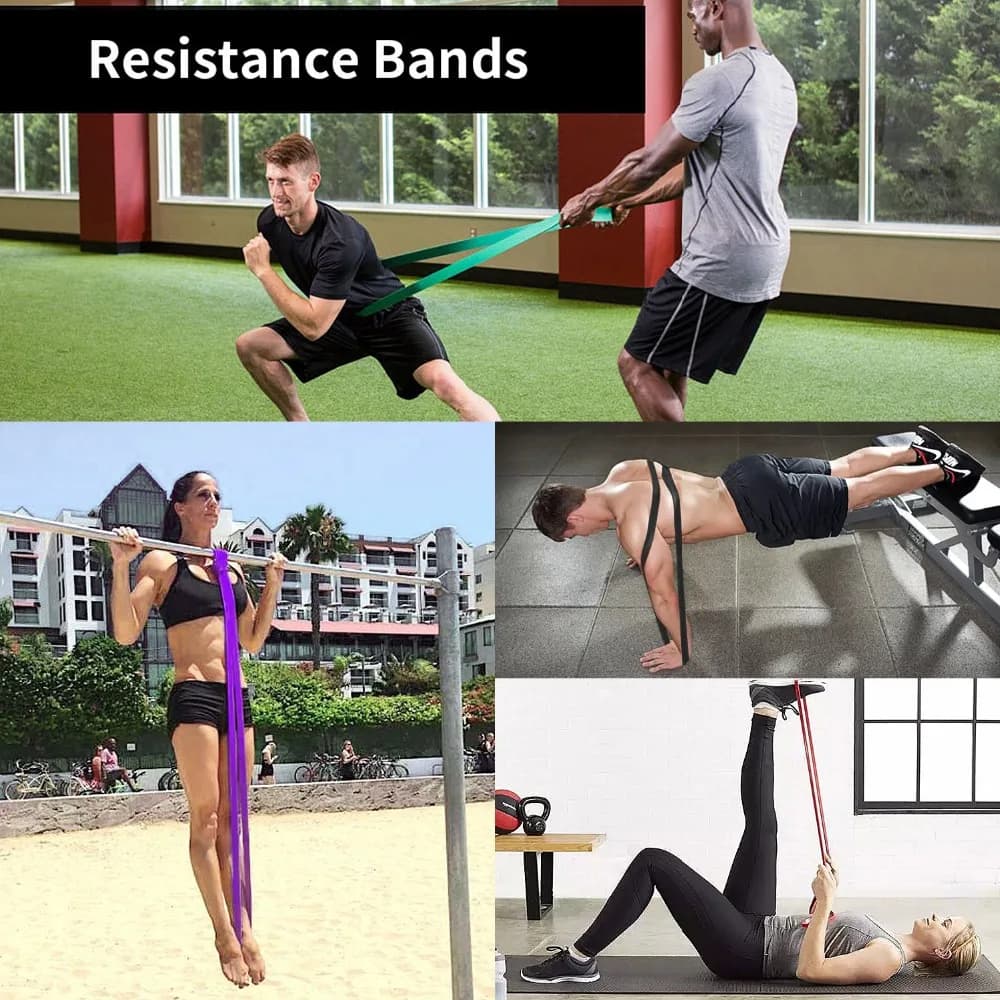 Fitness Rubber Resistance Bands Set Heavy Duty Pull Up Band Yoga Workout Strength Training Elastic Bands Loop Expander Equipment - 5