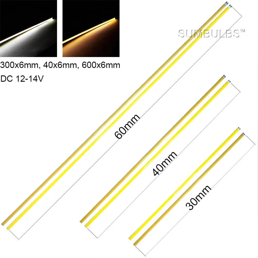 1 واط-50 واط COB LED، شريط إضاءة، دافئ، طبيعي، أبيض نقي، أزرق، أحمر، مصفوفة LED، بار، رقاقة، إضاءة DIY، داخلية وخارجية - 6