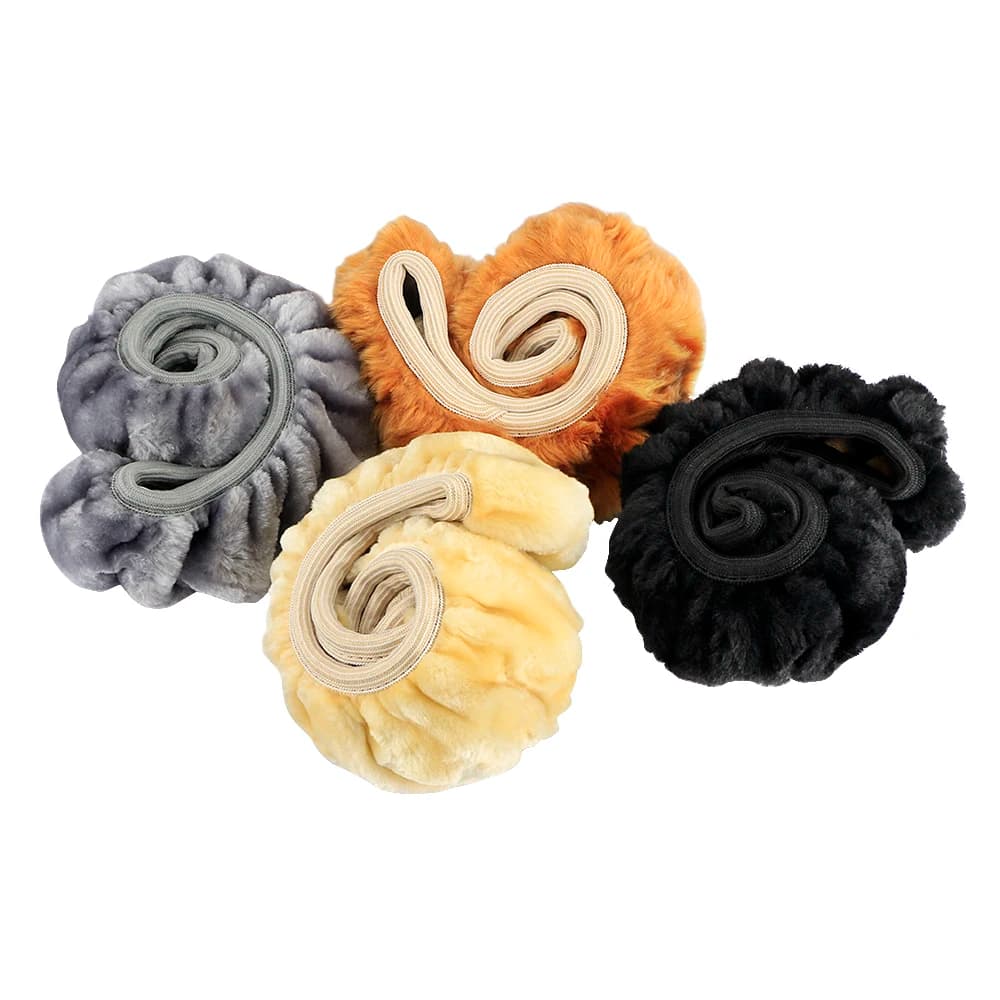 Premium Soft Short Fur Car Steering Wheel Cover High-density Warm Plush Winter Steering Wheel Protector Cover 38cm Accessories - 4