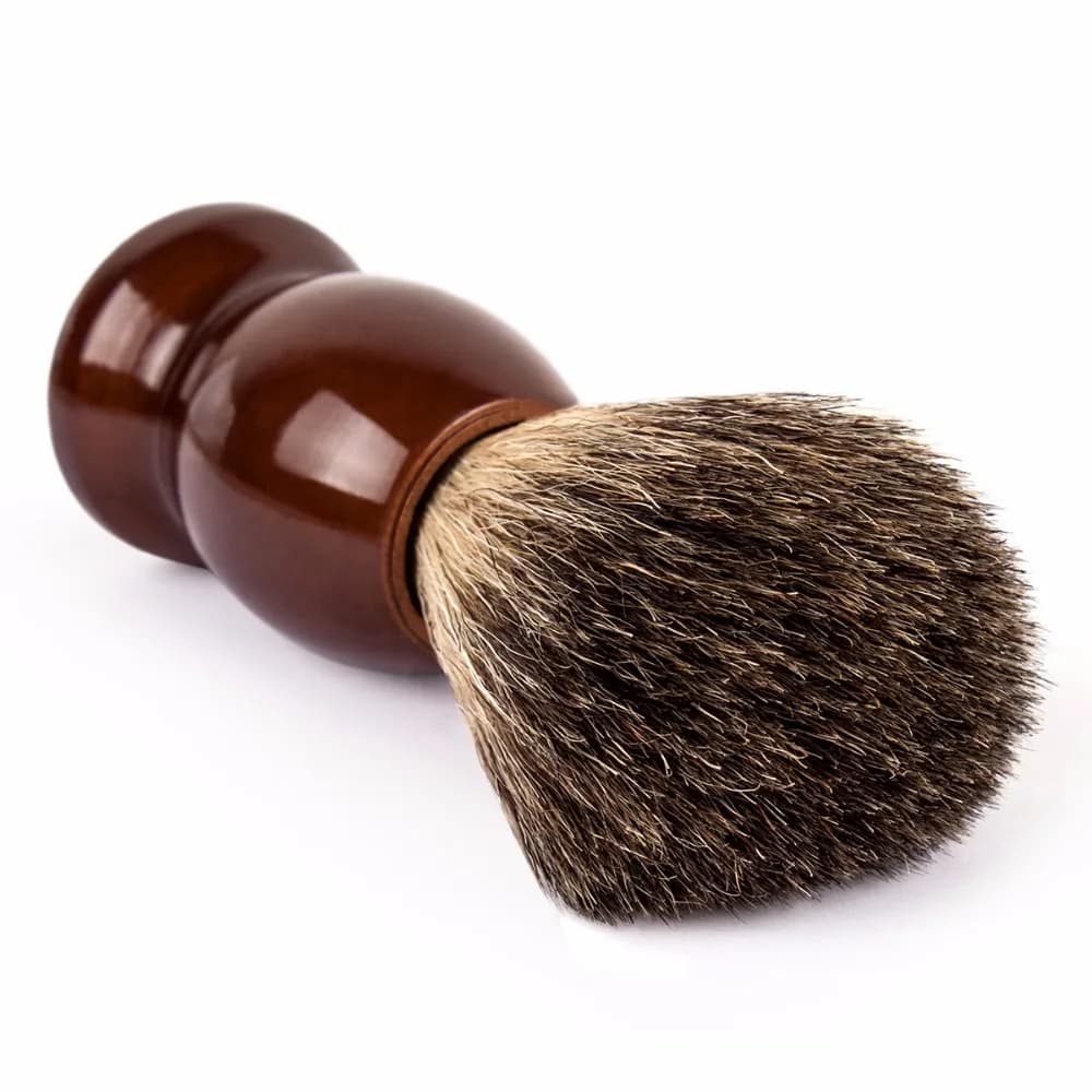 Qshave Man Pure Badger Hair Shaving Brush Wood 100% for Razor Double Edge Safety Straight Classic Safety Razor Brush - 4