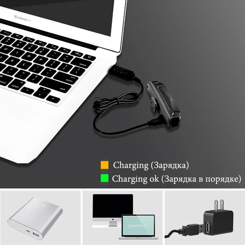ضوء خلفي للدراجة من ROCKBROS، مقاوم للماء، ضوء LED، قابل لإعادة الشحن عبر USB، ضوء خلفي للسلامة، إضاءة تحذير للركوب، ضوء سرج دراجة - 5