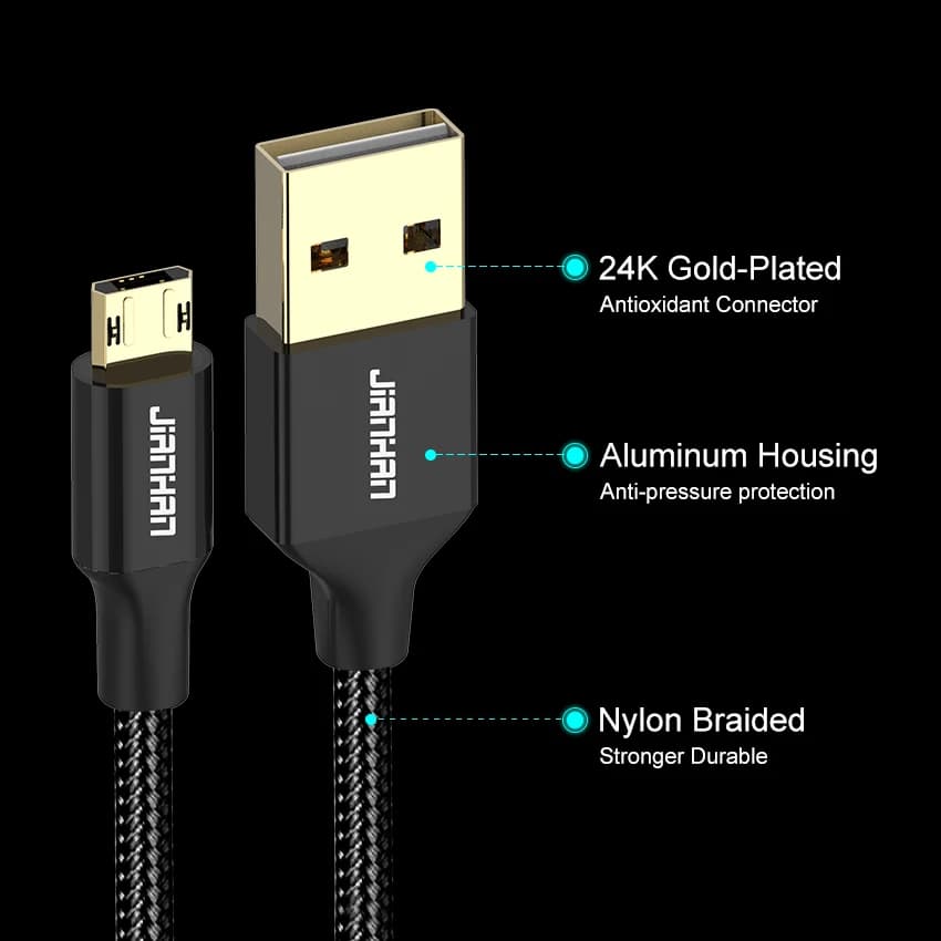 Reversible Micro USB Cable Braided Data Charger Cable Double Side Micro USB Fast Charging for Xiaomi Sony Samsung Galaxy S6 S7 - 4
