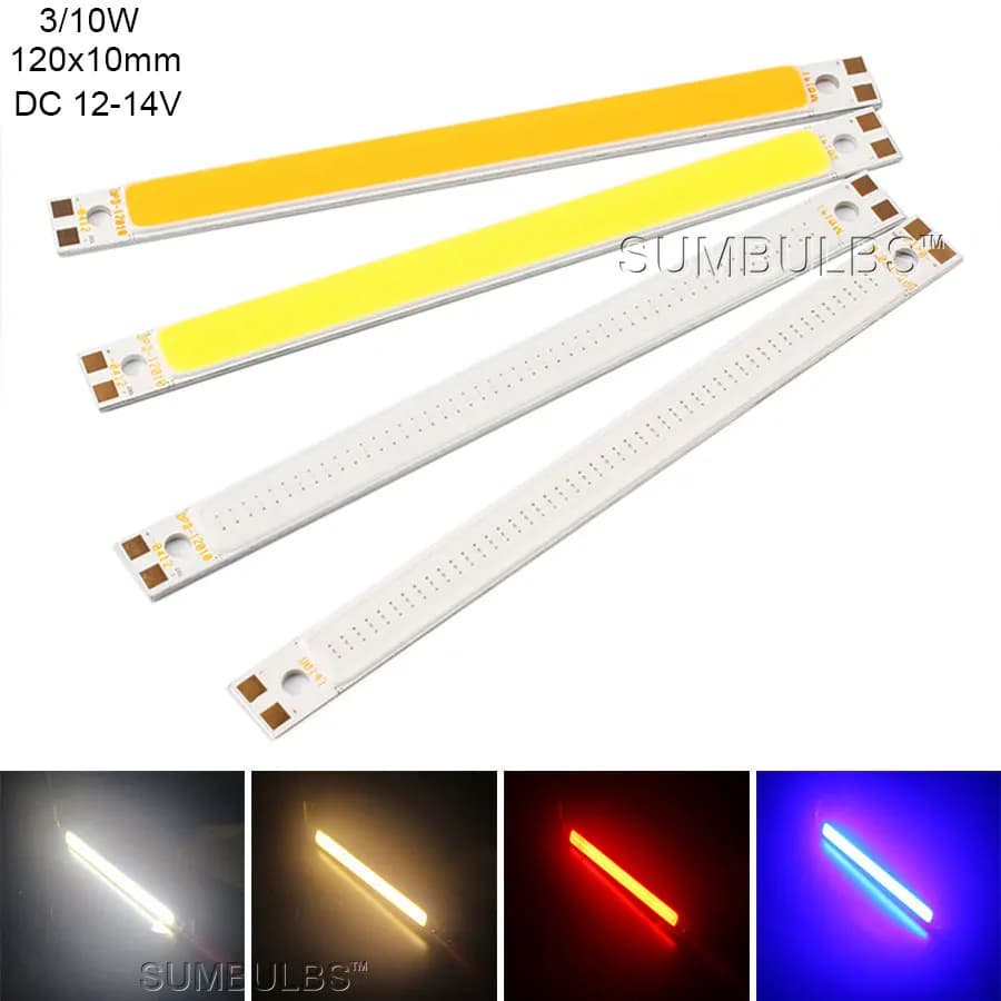 1 واط-50 واط COB LED، شريط إضاءة، دافئ، طبيعي، أبيض نقي، أزرق، أحمر، مصفوفة LED، بار، رقاقة، إضاءة DIY، داخلية وخارجية - 4