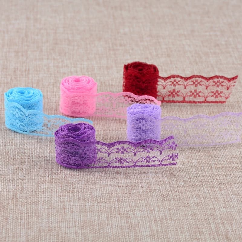 21mm woven cotton lace unilateral Handicrafts Embroidered Net trim DIY sewing curtain craft decoration   cotton trim lace ribbon - 2