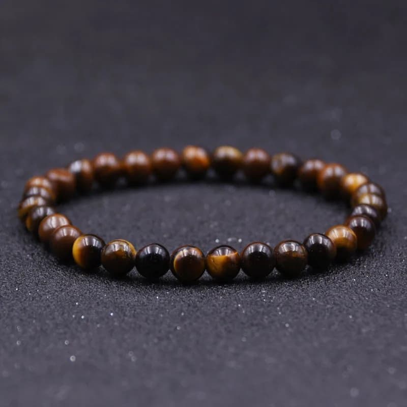 Minimalist Natural Stone Tiger Eye Bracelet Unisex 4/6/8/10/12mm Buddha Beaded Braclet Meditation Yoga Leisure Accessories Joias - 5