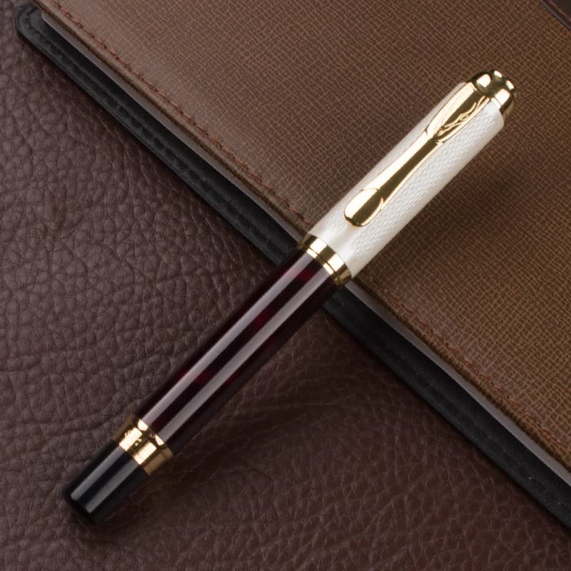 DIKA WEN 821 Luxury black red and silver Stainless Business office  roller ball pen  New