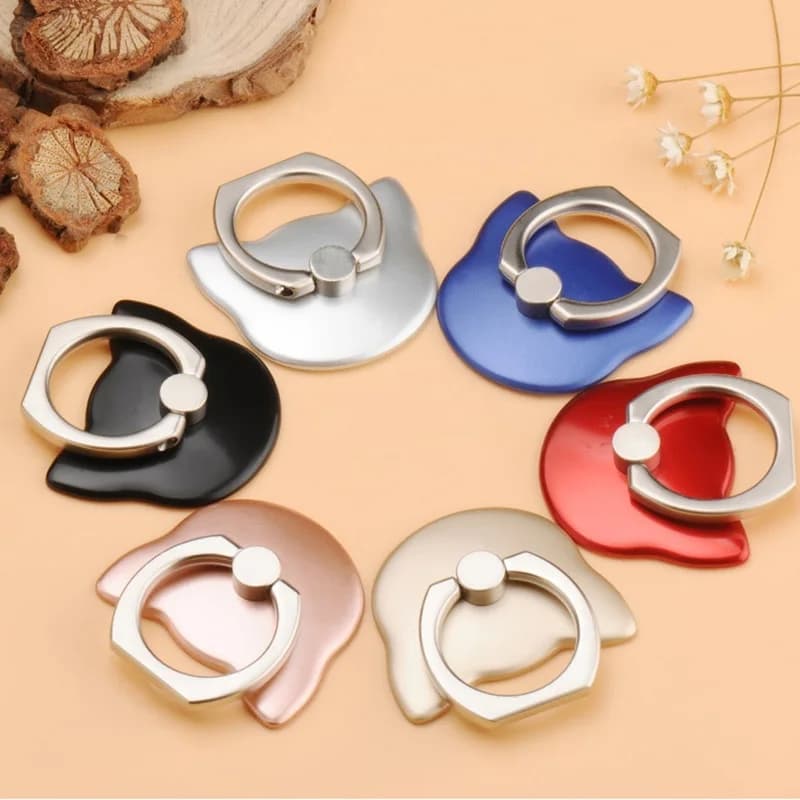 Finger Ring Mobile Phone Smartphone Stand Holder For iPhone XS Huawei Samsung cell Smart Round Phone Ring holder Car Mount Stand - 2