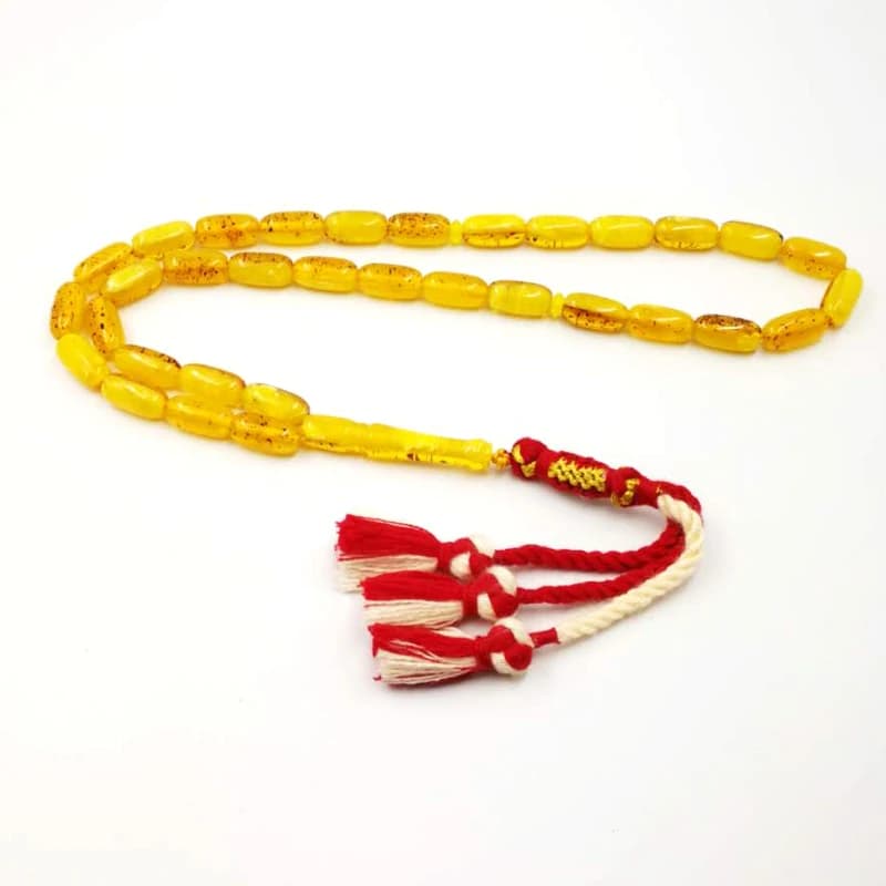 تسبيح رمضان كريم كهرمان لون رجل مسبحة مسلمة سوار فاخر هدية لعيد تسبيح 33 خرزة مسبحة إسلام سوار