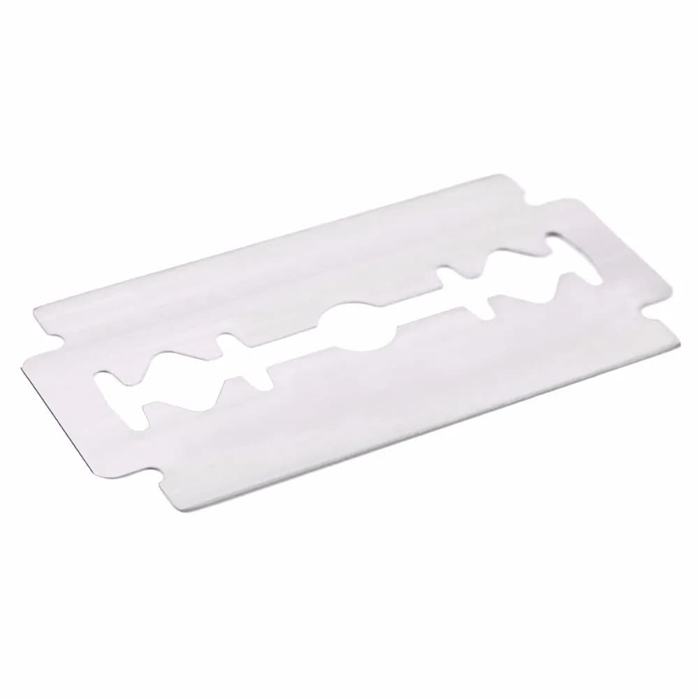 شفرة حلاقة مزدوجة الحافة من Qshave، شفرة حلاقة مستقيمة من التيتانيوم، شفرة حلاقة كلاسيكية آمنة مصنوعة في الولايات المتحدة، 10 شفرات - 6