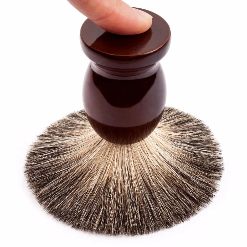 Qshave Man Pure Badger Hair Shaving Brush Wood 100% for Razor Double Edge Safety Straight Classic Safety Razor Brush - 2