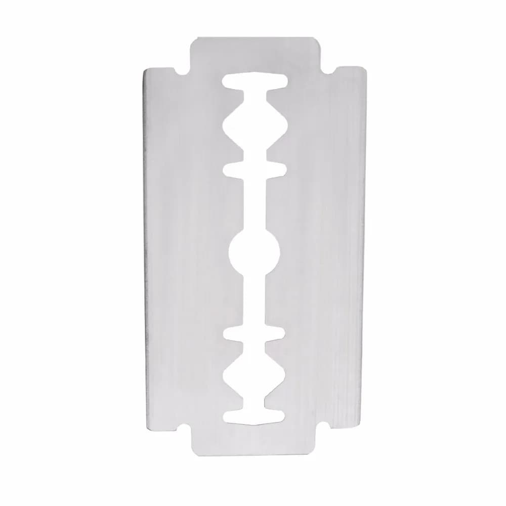 شفرة حلاقة مزدوجة الحافة من Qshave، شفرة حلاقة مستقيمة من التيتانيوم، شفرة حلاقة كلاسيكية آمنة مصنوعة في الولايات المتحدة، 10 شفرات - 4