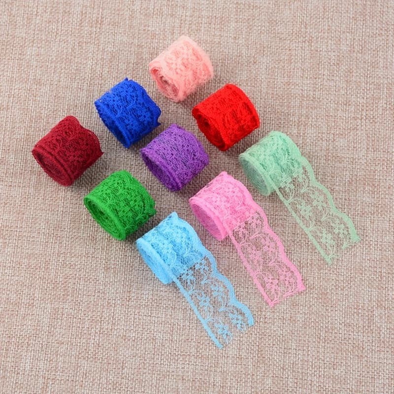 21mm woven cotton lace unilateral Handicrafts Embroidered Net trim DIY sewing curtain craft decoration   cotton trim lace ribbon - 3