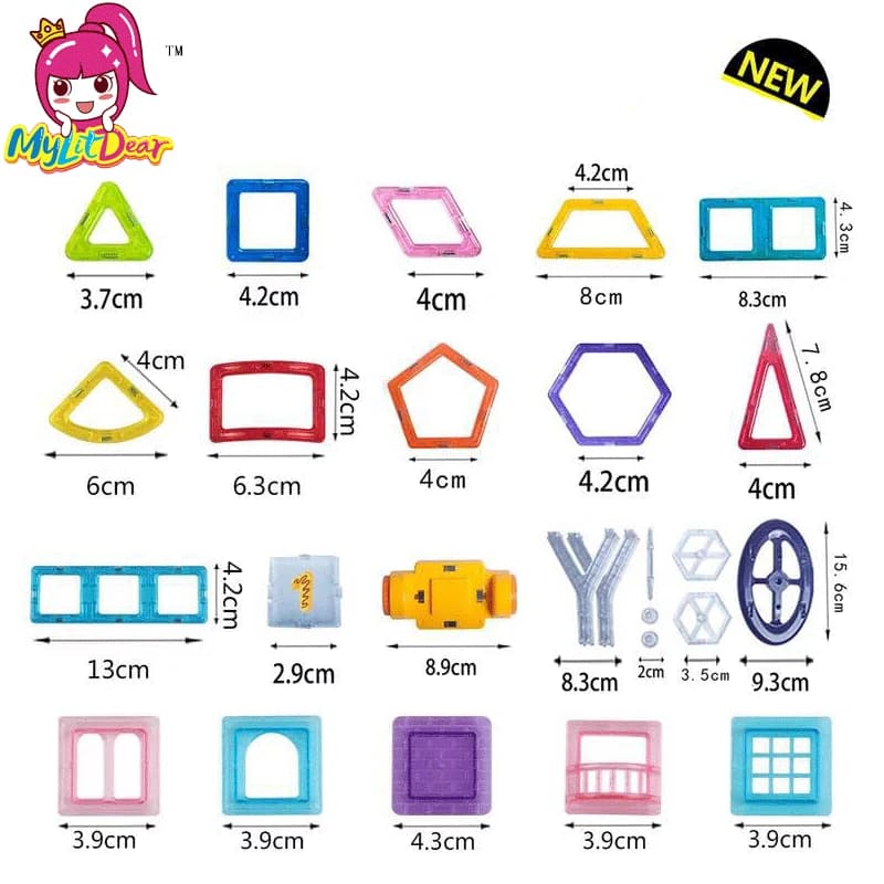 مكعبات بناء مغناطيسية ثلاثية الأبعاد للأطفال، ألعاب تعليمية، نمذجة، طوب واحد، ملحق - 2