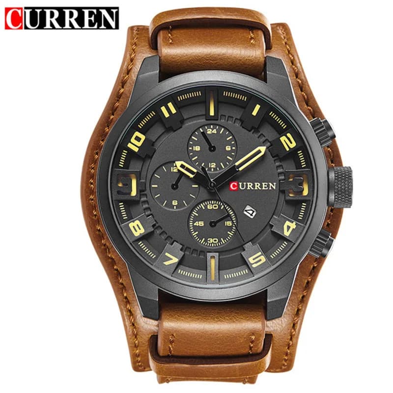 New Watches CURREN Luxury Brand Men Watch Leather Strap Fashion Quartz-Watch Casual Sports Wristwatch Date Clock Relojes 8225 - 6