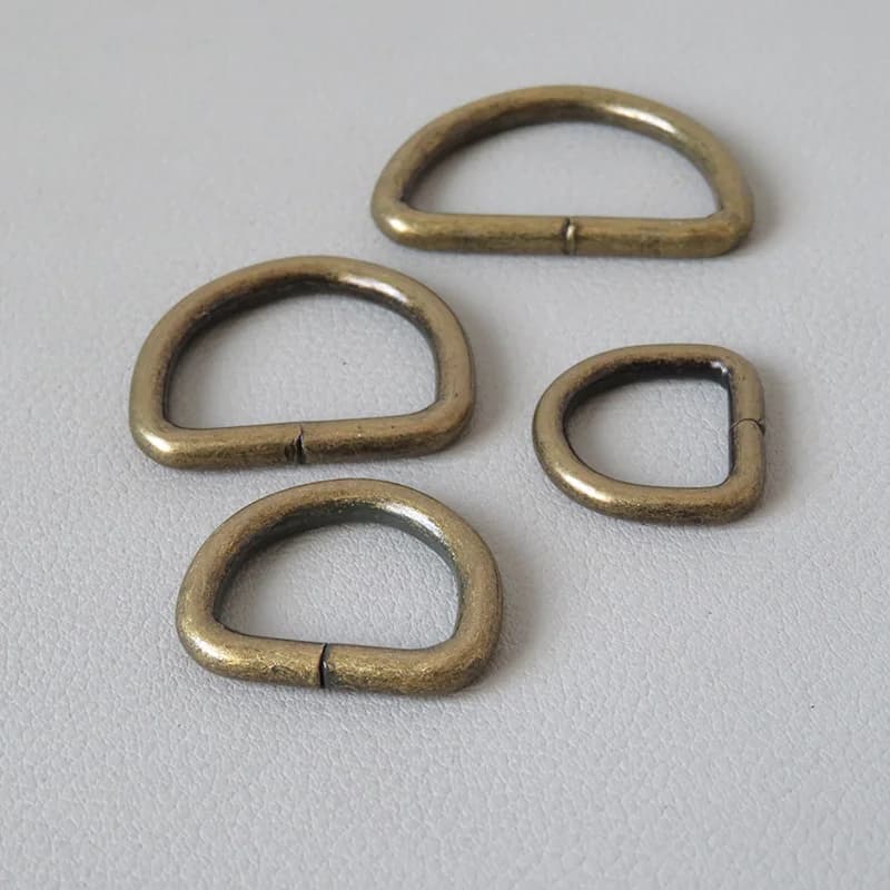 حلقات معدنية D بمقاسات 20 مم و25 مم و32 مم مع مشبك للحقائب وحقائب الظهر وأطواق الكلاب وملحقات DIY - 6