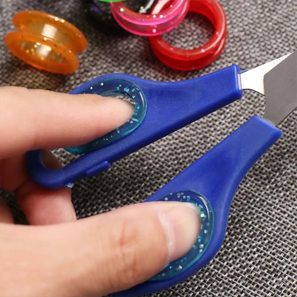 حلقة سيليكون مريحة تناسب مقص الحيوانات الأليفة ، اكسسوارات قطع الشعر ، حلقة مقص مريحة ، 2 قطعة - 5