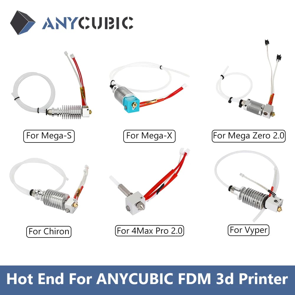 ANYCUBIC 3d Printer Parts Print Head Hot End For Mega S, Mega X, Chiron, Vyper Kobra 2 Max Kobra 2 Pro FDM 3D Printer