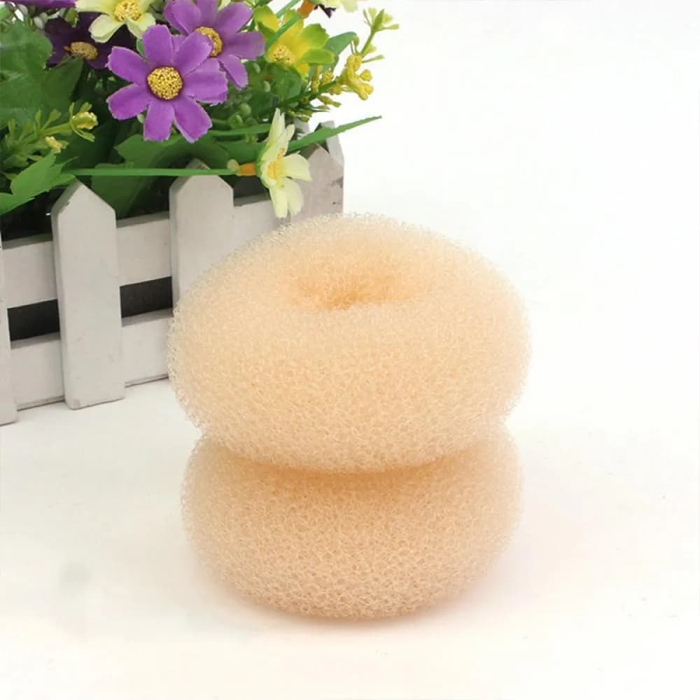 Plate Hair Donut Hair Bun Maker Roller DIY Magic Elastic Foam Sponge Hair Styling Tools Princess Hair Accessories Updo - 4