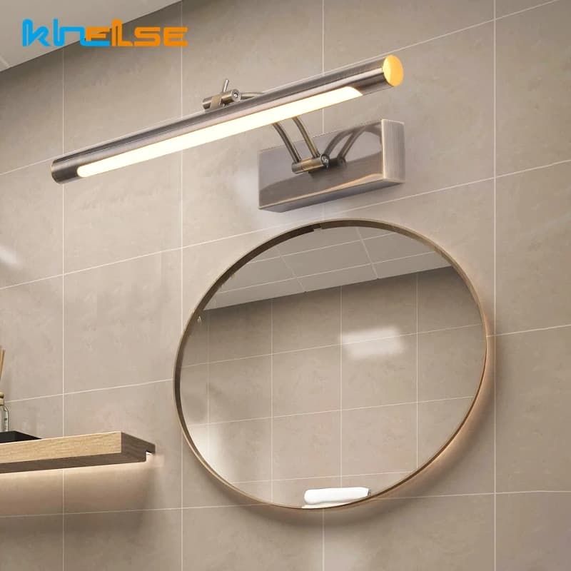 Modern LED Bathroom Wall Lamp Waterproof Stainless Steel L40/55/70CM Indoor Mirror Sconce Vanity Wall Lights Fixture With Switch - 6