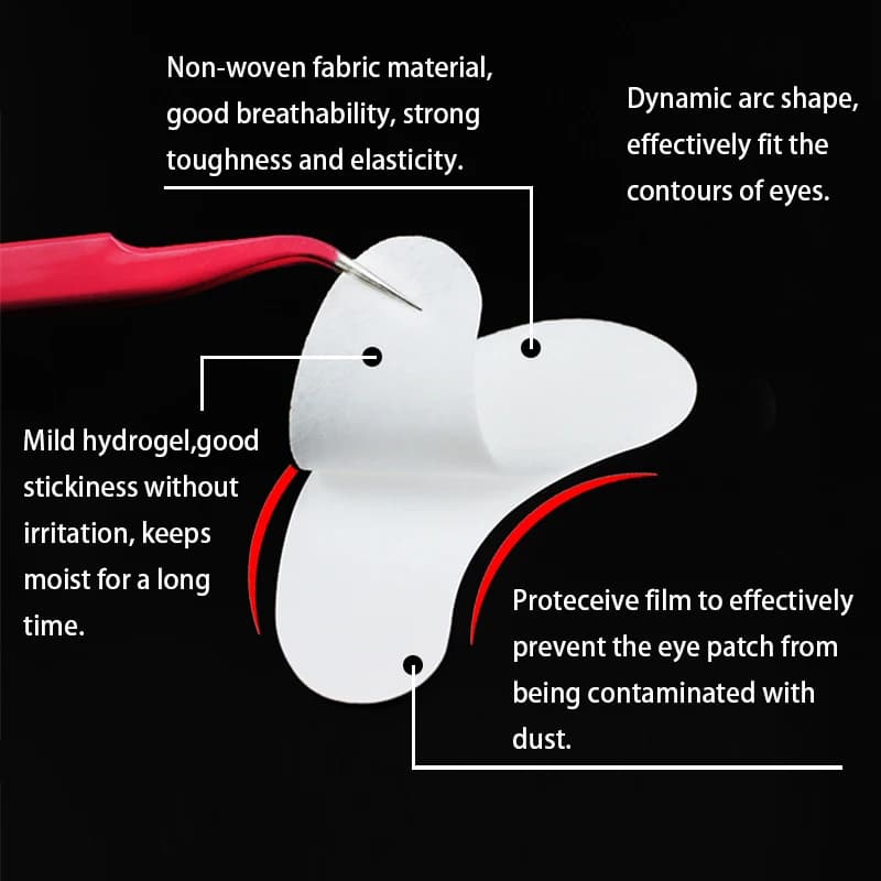 20/50/100pcs Eye Patches Eyelash Extension Under Eye Pads Makeup Eyelash Patches Tip Stickers Pads For Eyelash Extension Makeup - 3