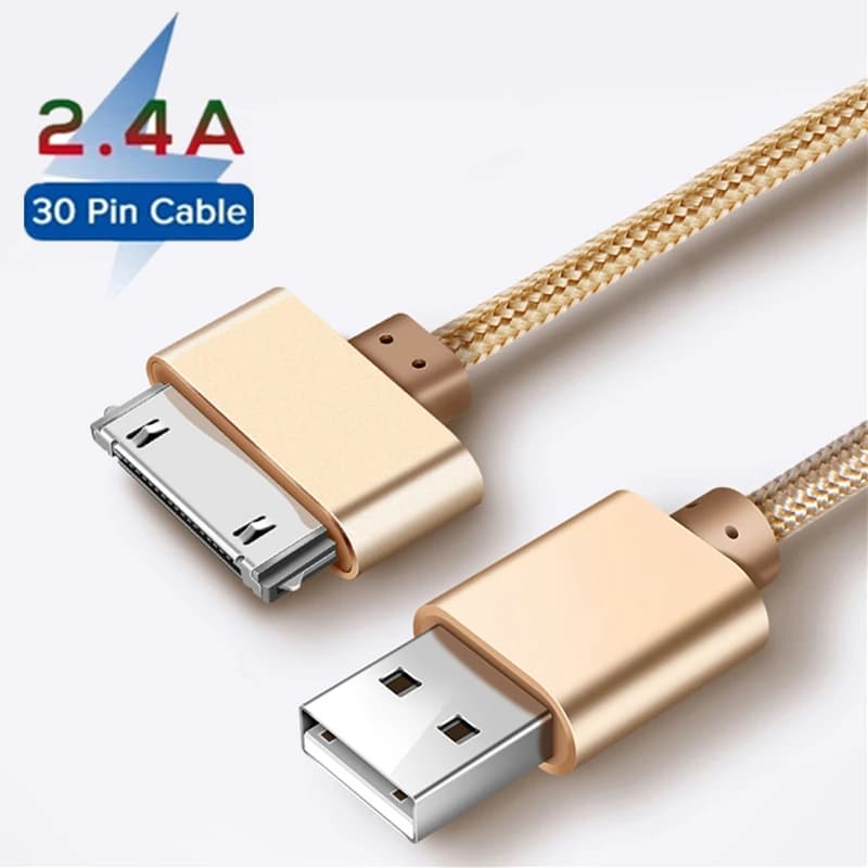 1M 2M كابل شاحن USB شحن سريع لهواتف آبل آيفون 4 4s 3GS 3G آيباد 1 2 3 آيبود نانو تاتش 30Pin كابل بيانات أصلي طويل