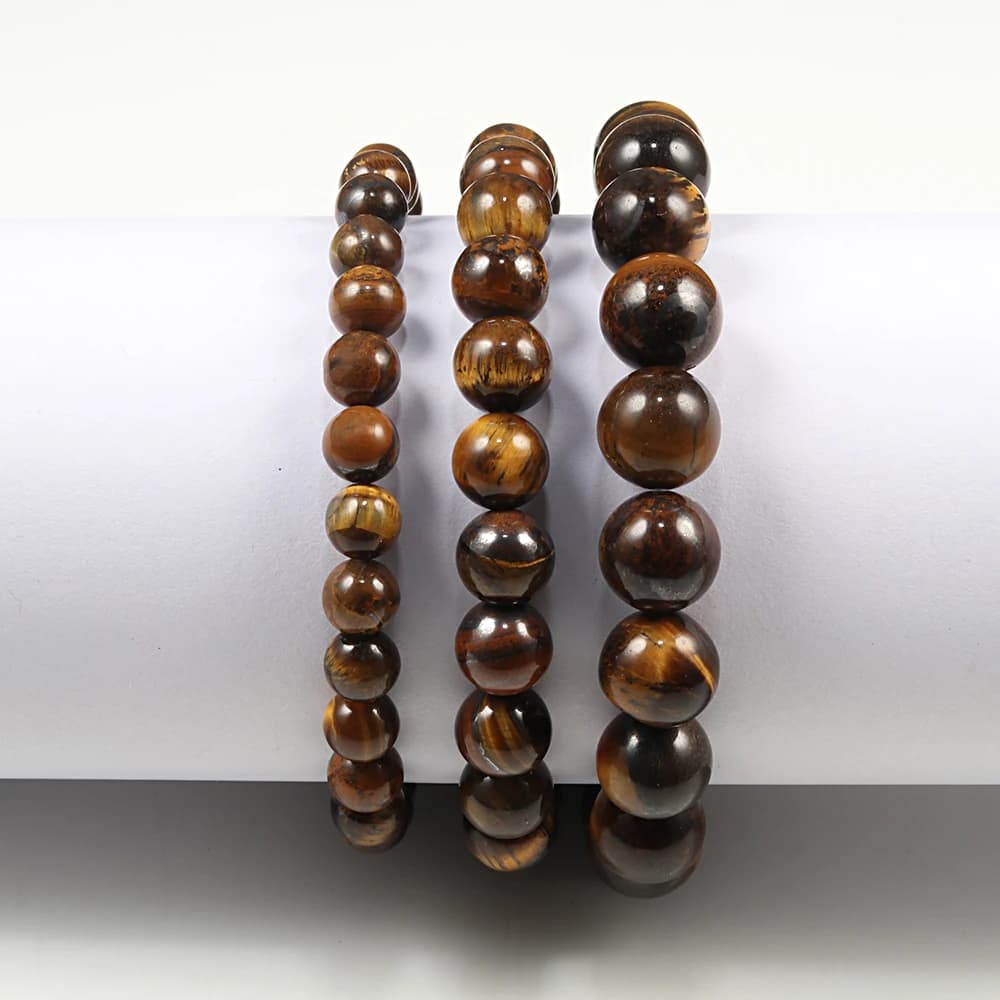6mm 8mm Natural Tiger Eye Bangle High Quality Men Natural Energy Stone Beads Healing Bracelet Fashion Women Jewelry Gift Pulsera - 5