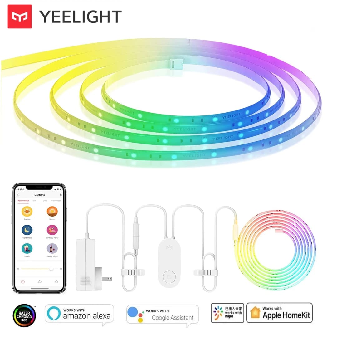 الإصدار العالمي ييلايت أورورا شريط إضاءة ذكي 1S ألوان RGB واي فاي 2 متر إلى 10 متر 60 ليد شريط إضاءة لتطبيق شاومي مي هوم هوم كيت