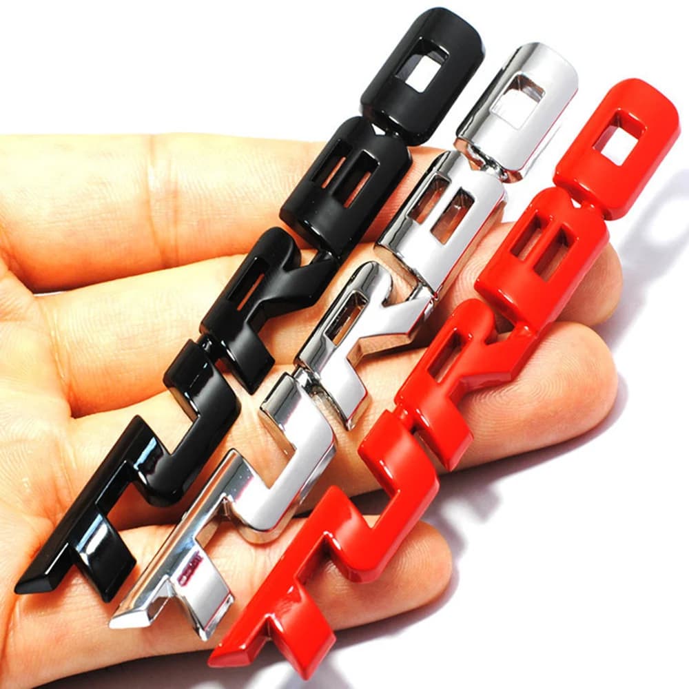 Brand New Car Styling Car Turbo Boost Loading Boosting 3D Metal Chrome Zinc Alloy 3D Emblem Badge Sticker Decal Auto Accessory - 2