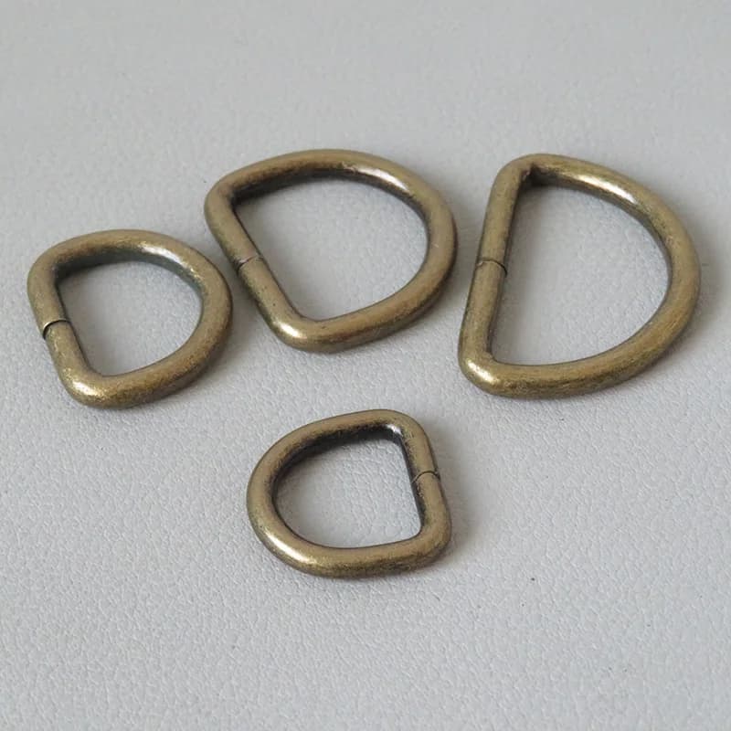 حلقات معدنية D بمقاسات 20 مم و25 مم و32 مم مع مشبك للحقائب وحقائب الظهر وأطواق الكلاب وملحقات DIY - 2