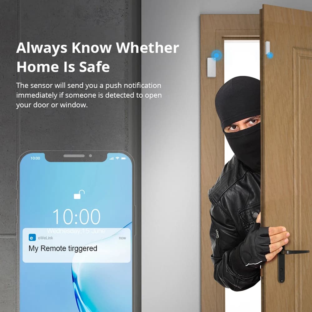 1-10 PCS Itead SONOFF DW2 RF Door Window Alarm Sensor Wireless Magnetic Door Detector Anti-Theft Alarm Smart Home Security - 6