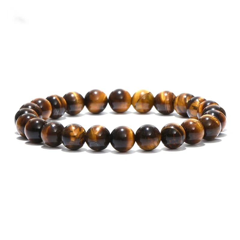 Minimalist Natural Stone Tiger Eye Bracelet Unisex 4/6/8/10/12mm Buddha Beaded Braclet Meditation Yoga Leisure Accessories Joias - 6
