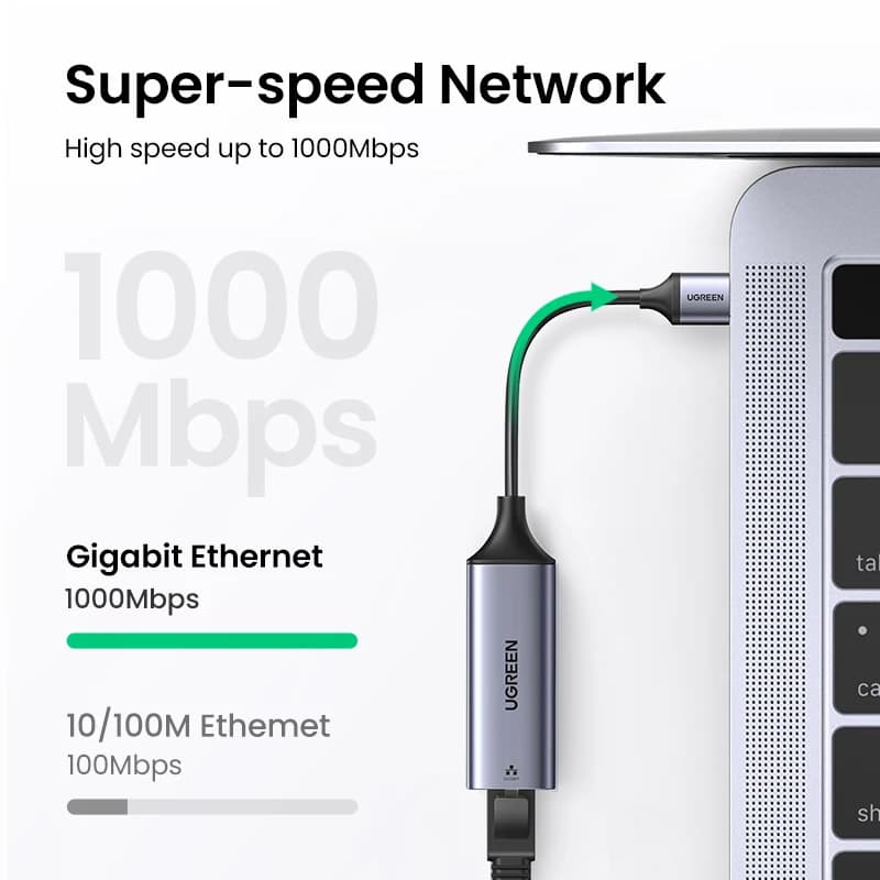 UGREEN USB Ethernet Adapter USB 3.0 Network Card to USB RJ45 Lan for PC Windows 10 Xiaomi Mi Box 3/S Nintend Switch Ethernet USB - 2