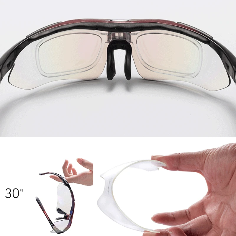 ROCKBROS Cycling Polarized glasses Bike Sunglasses Outdoor Sports Sunglasses MTB PC Goggles Eyewear 5/3 Lens Bicycle Accessory - 3