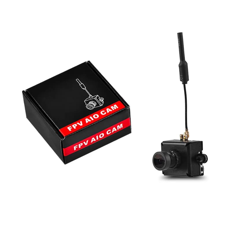 كاميرا RC صغيرة FPV AIO 5.8G 25MW 40CH 800TVL، مرسل LST-S2+ مع أجزاء OSD لطائرات السباق بدون طيار