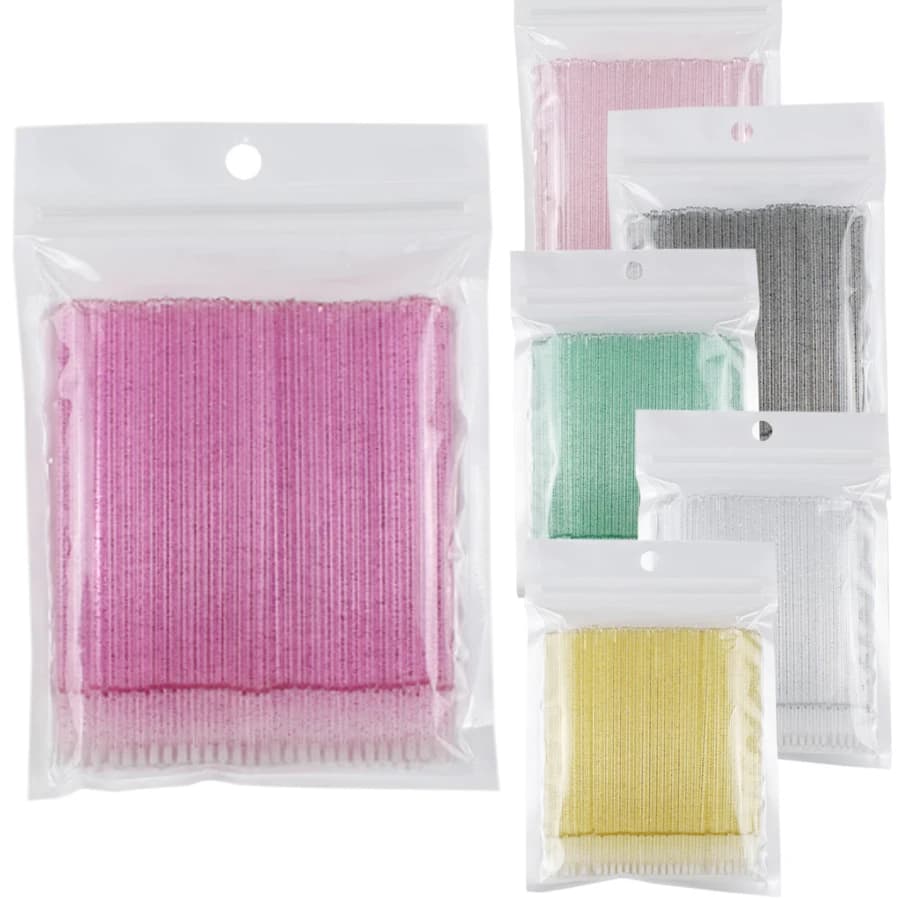 50pcs/Bag Disposable Makeup Eyelashes Brushes Micro Mascara Brush Eyelash Extension Individual Lash Removing Swab Beauty Tools - 3